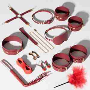 Kit 14 Piezas BDSM Color Rojo