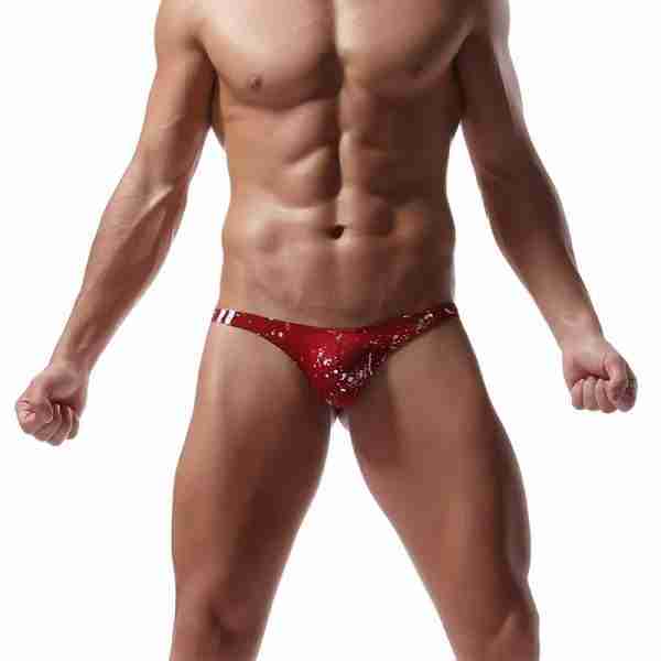 Tanga Tipo Hilo Roja para Hombre