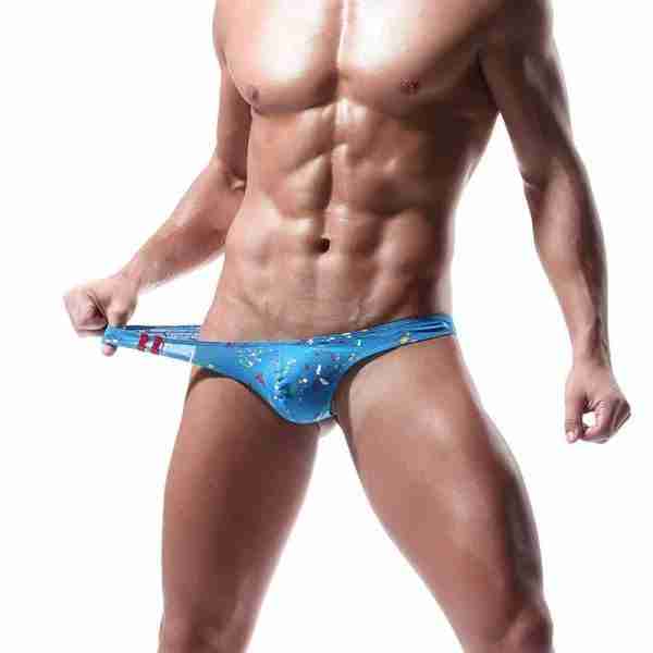 Tanga Tipo Hilo Celeste para Hombre