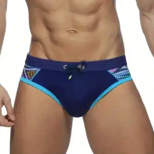 Traje de baño de bloques de color - Azul