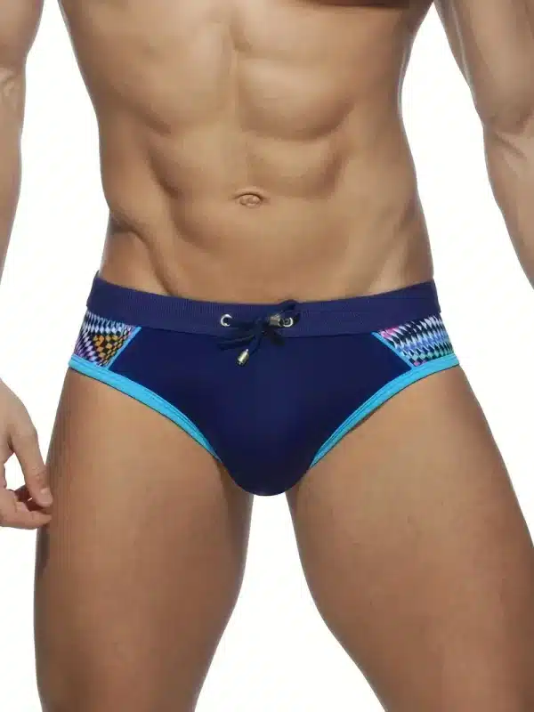 Traje de baño de bloques de color - Azul