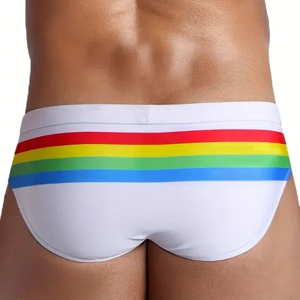 Traje de Baño Blanco y Arcoiris Talla S